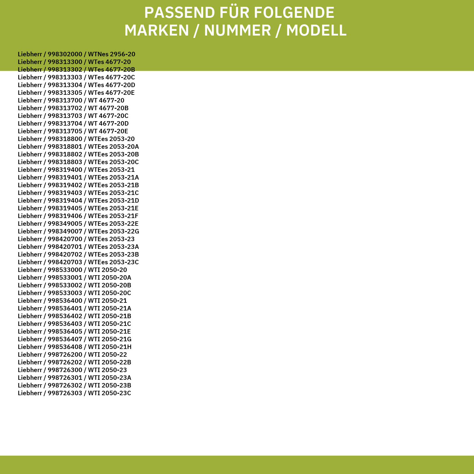 FLAECHEN-HEIZUNG 230 V 15W WTNES kompatibel mit LIEBHERR 6940180