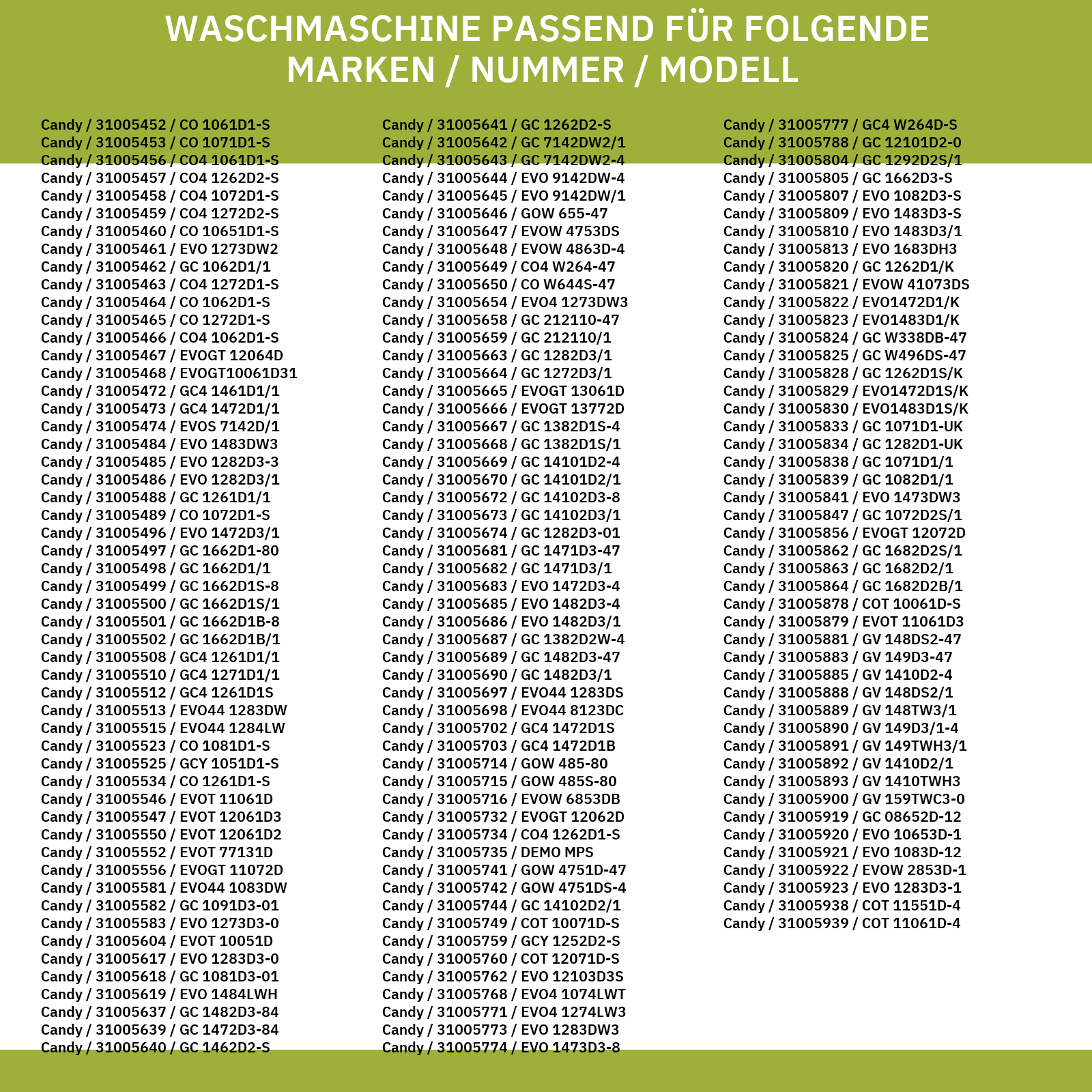 Flusensiebeinsatz HOOVER 41021233 für Waschmaschine