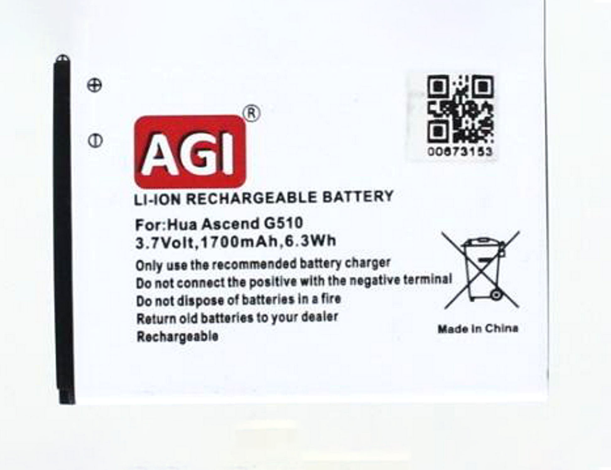 Akku kompatibel mit Huawei Ascend G510 3,00 Volt 1300 mAh 3,90 Wh Li-Ion Akku