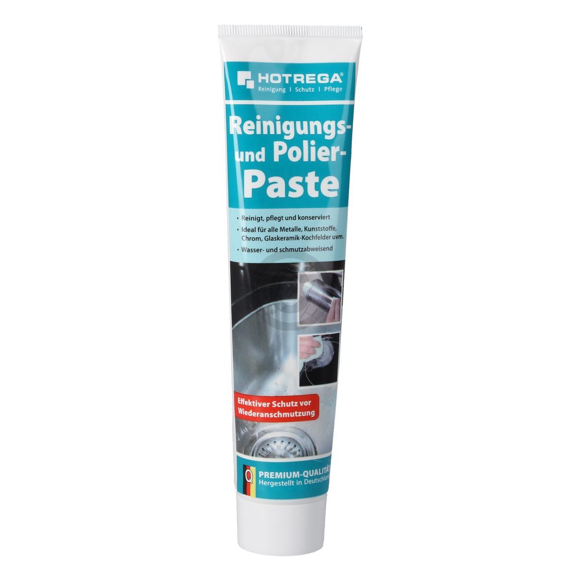 Reinigungspaste Polierpaste Hotrega H130910 für Kochfeld Kunststoff Metall 125ml