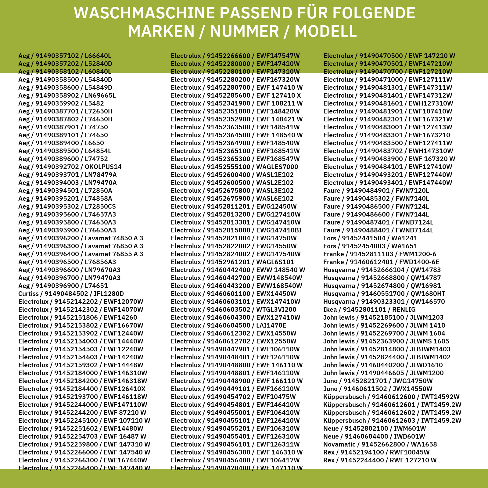 Flusensiebeinsatz AEG 132715001/5 für Waschmaschine