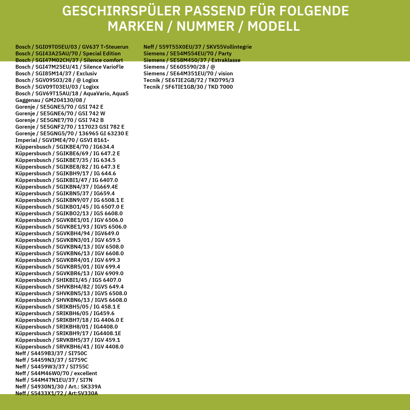 Einbausatz Türbefestigung BOSCH 00602186 für Möbeltüre Dekortüre Holzfront an Geschirrspüler
