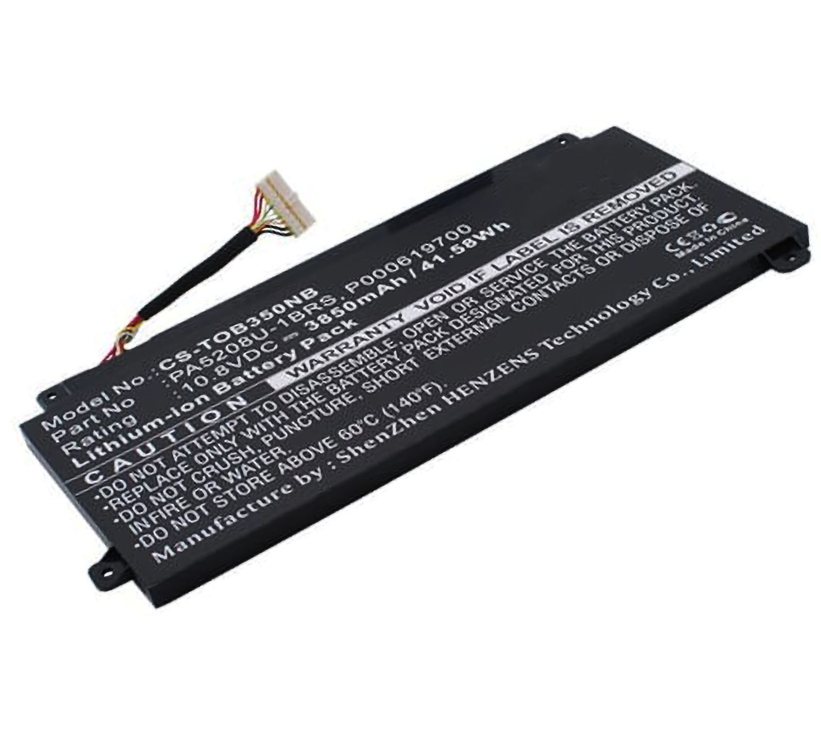 Akku kompatibel mit Toshiba Chromebook 2 CB35 10,00 Volt 3850 mAh 38,50 Wh Li-Ion Akku