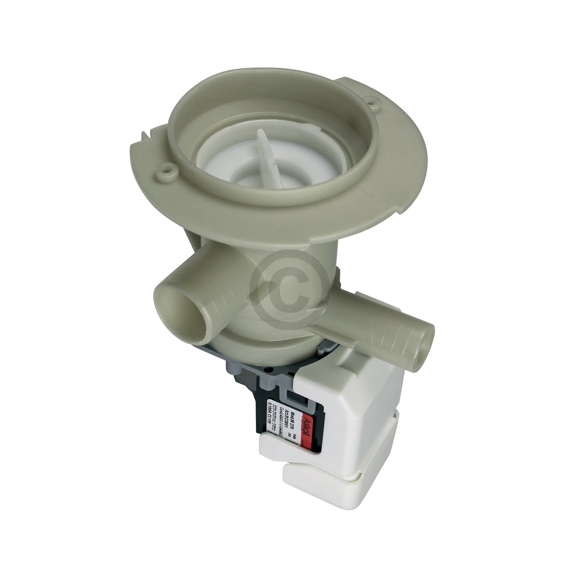 Ablaufpumpe Whirlpool 480111104693 Askoll mit Pumpenkopf und Sieb für Waschmaschine Toplader
