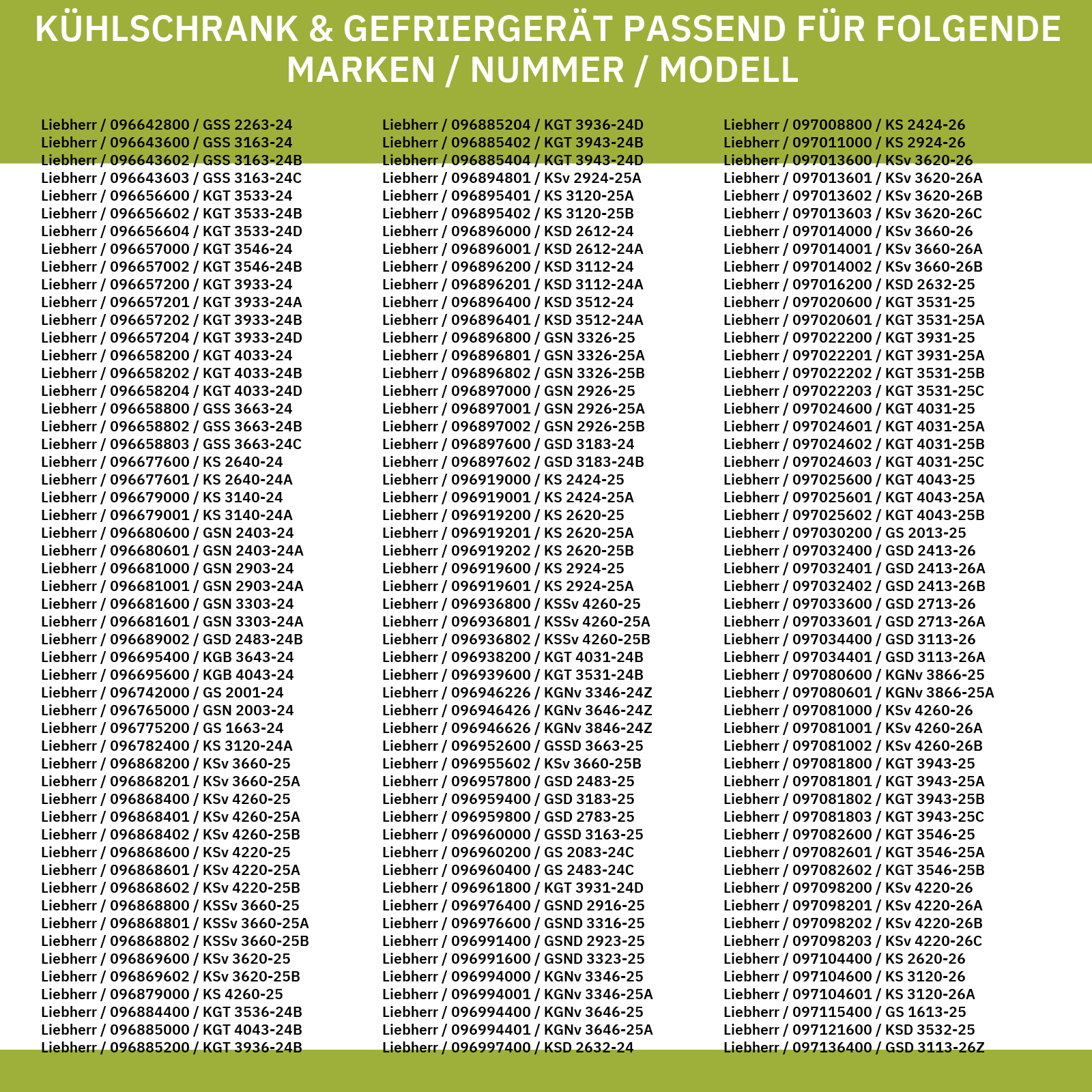 Türgriff LIEBHERR 7042614 für Gefrierschrank KühlGefrierKombination