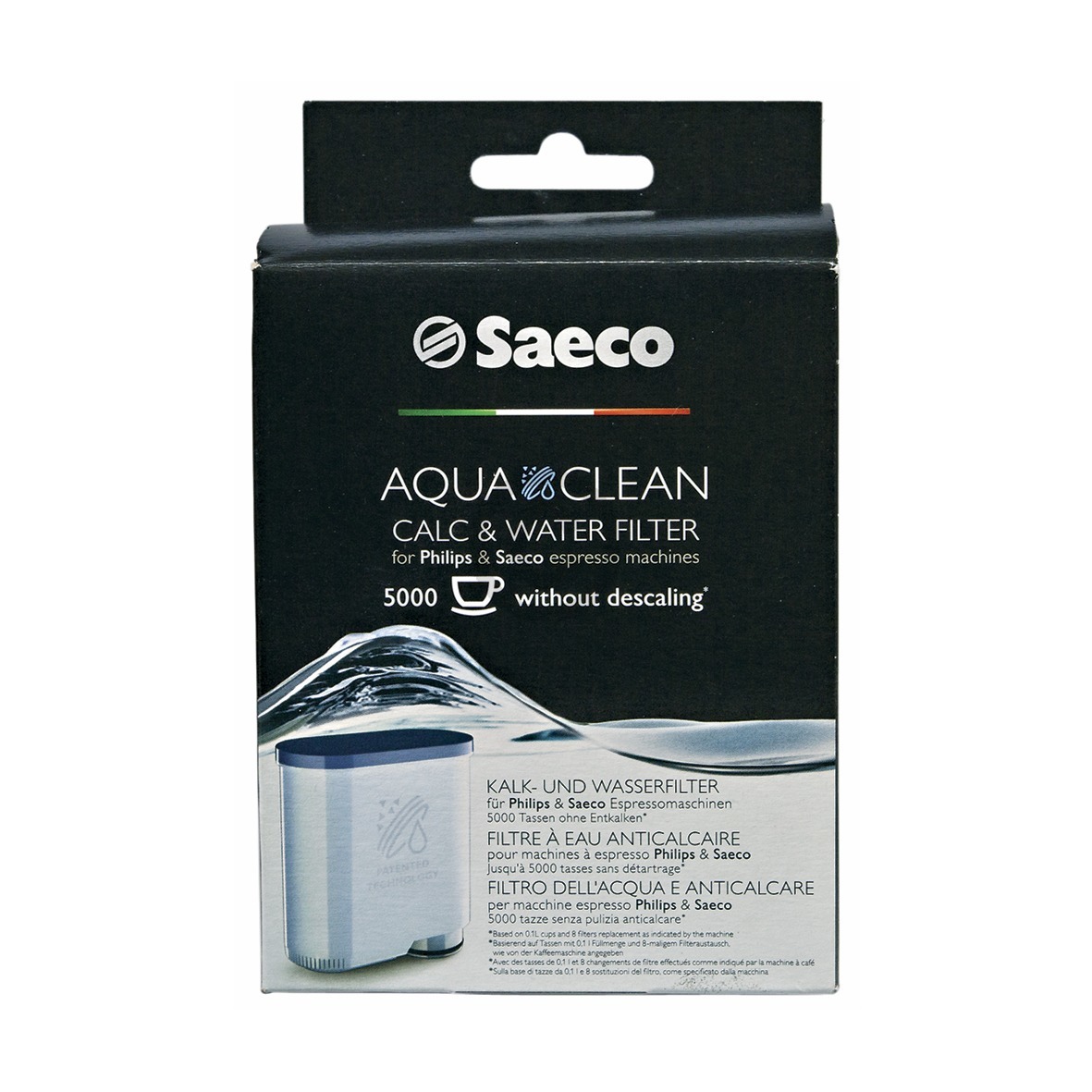 Wasserfilter Saeco 421944050461 AquaClean CA6903/00 Click&Go-System für Kaffeemaschine