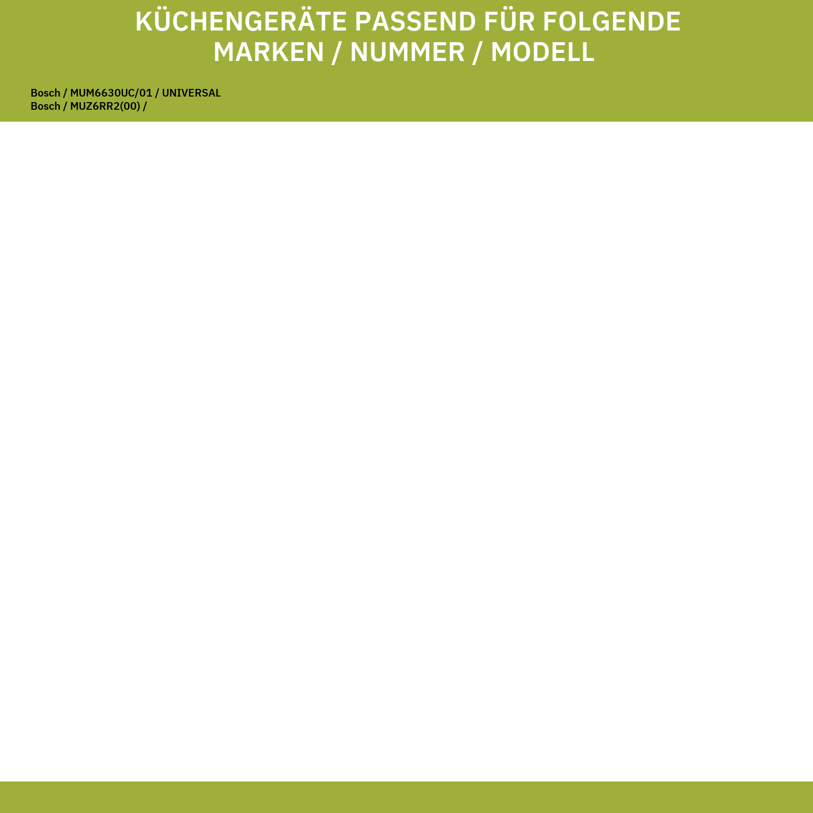 Deckel kompatibel mit BOSCH 00086891 für Schüssel Durchlaufschnitzler Küchenmaschine