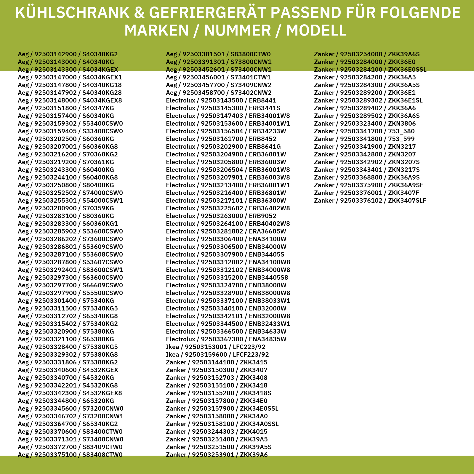 Türdichtung AEG 224801659/0 für Gefrierteil KühlGefrierKombination
