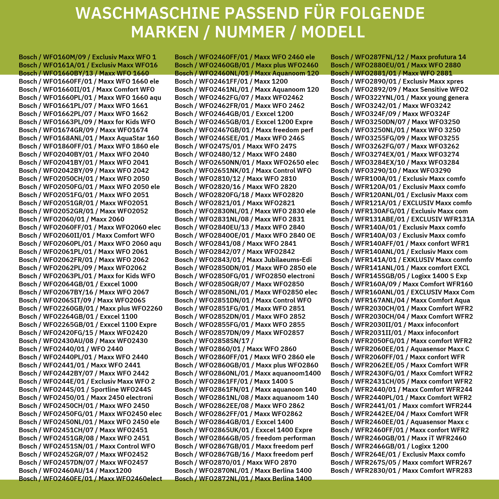 Flusensiebeinsatz Bosch 00182430 für Waschmaschine