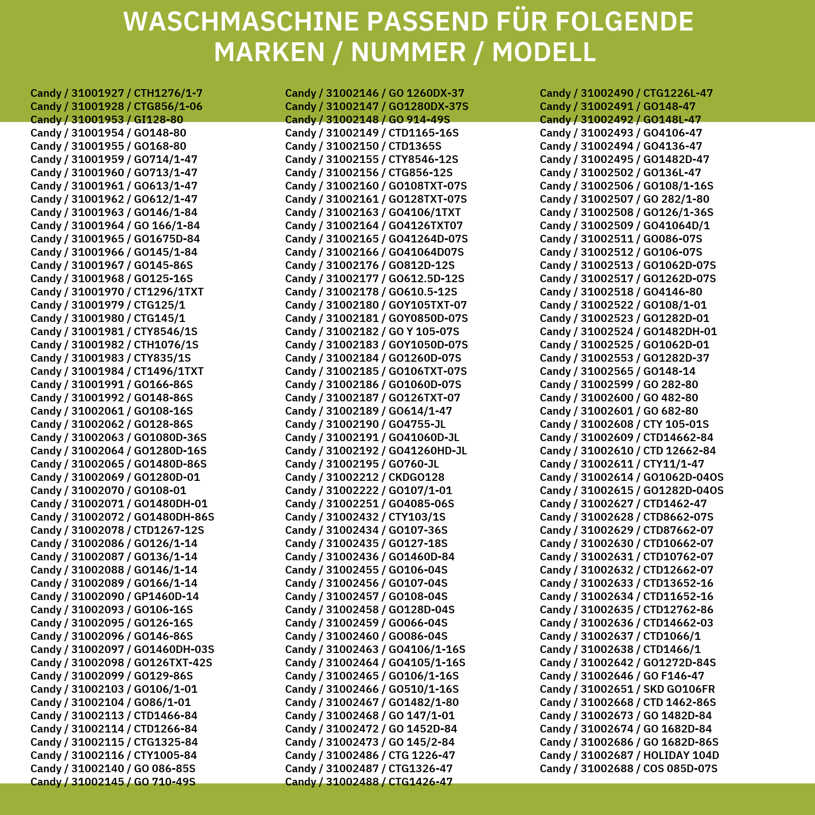 Flusensiebeinsatz HOOVER 41021233 für Waschmaschine