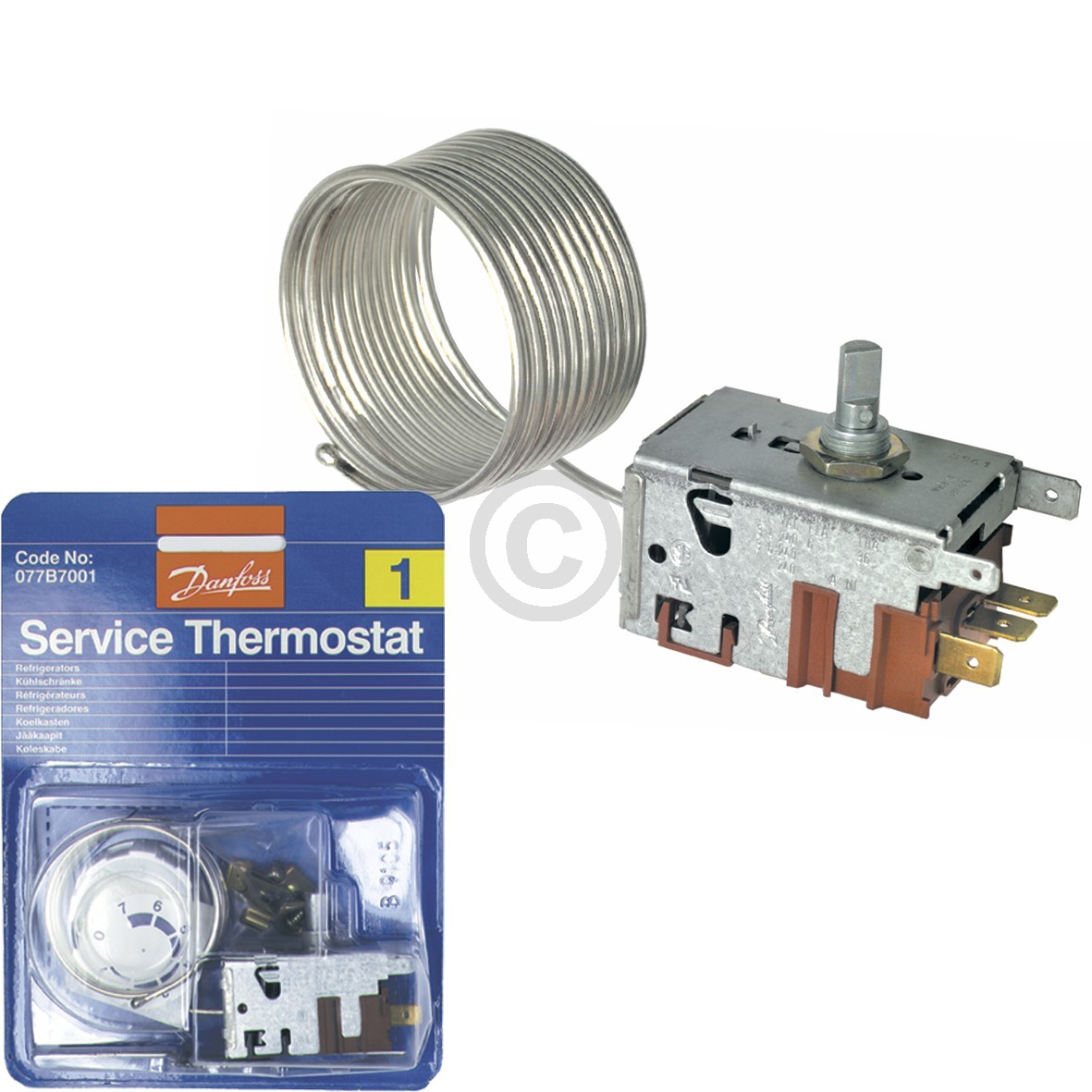 Thermostat Danfoss Nr.1 077B7001 Universal für Kühlschrank mit normaler Funktion