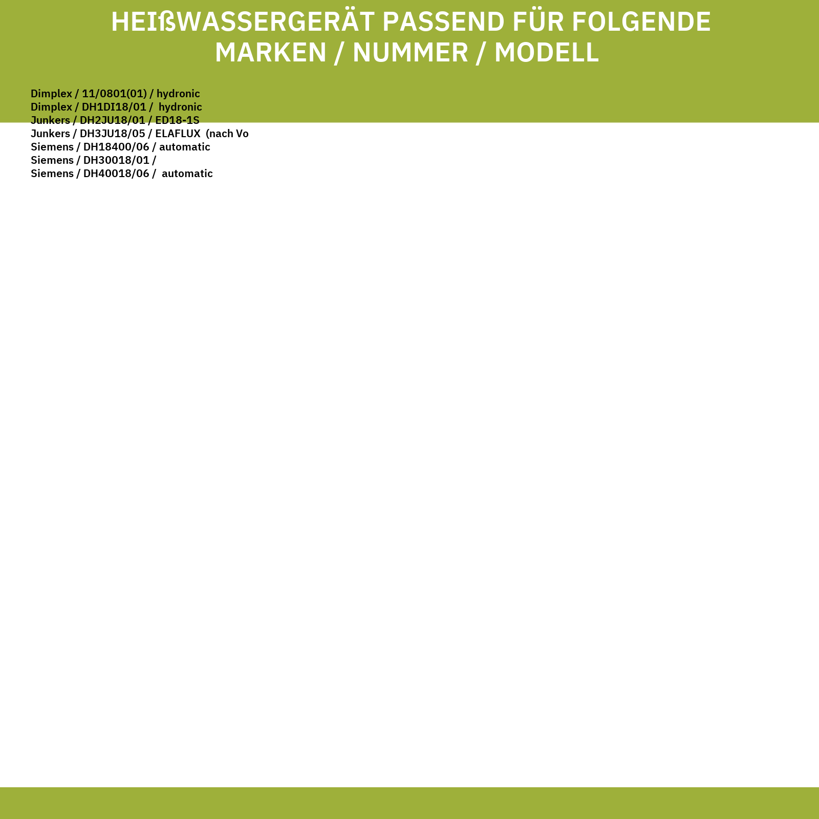 Heizelement SIEMENS 11021419 Heizung für Heißwassergerät Durchlauferhitzer 18KW