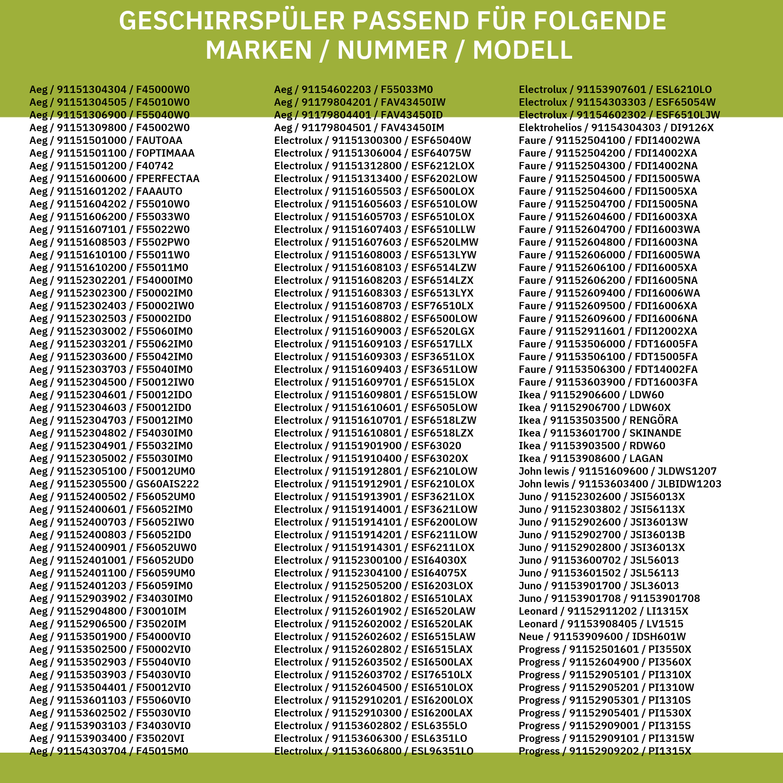 Verbindungsschlauch AEG 111894612/6 für Geschirrspüler