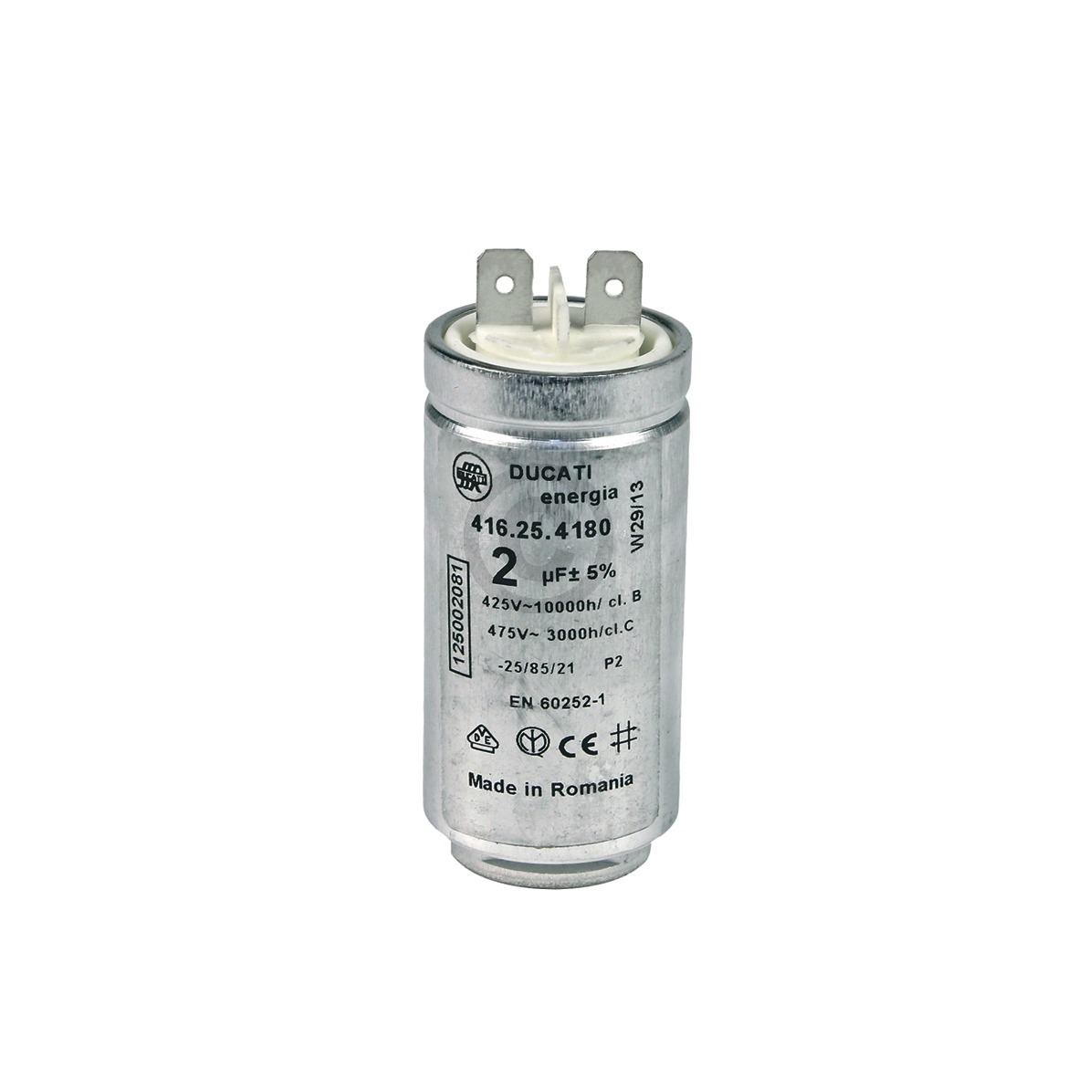 Kondensator AEG 125002081/3 2µF 425/475V mit Steckfahnen für Trockner