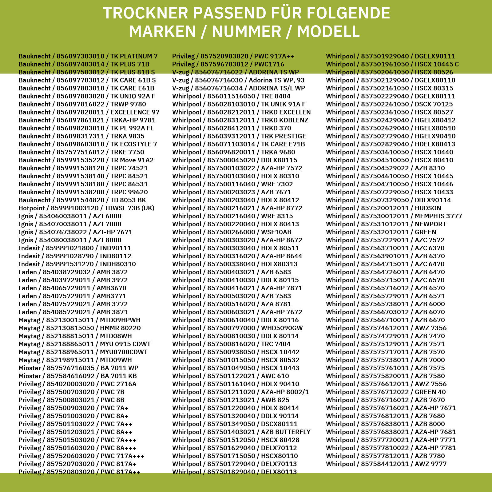 Keilrippenriemen 2010PH7 Whirlpool 480112101469 für Trockner