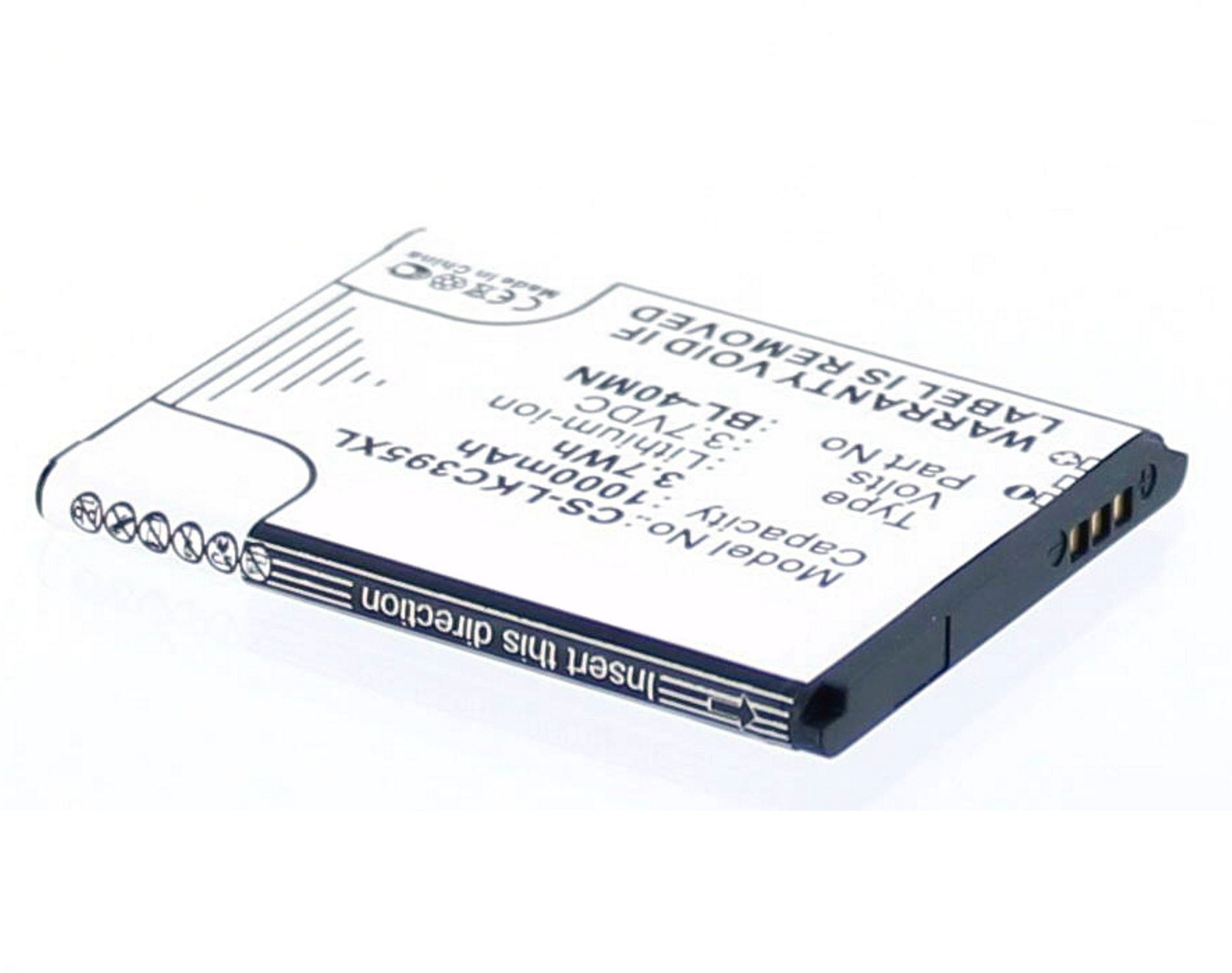 Akku kompatibel mit LG Electronics BL-40MN 3,00 Volt 1000 mAh 3,00 Wh Li-Ion Akku